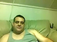 Attractive homosexual is masturbating within doors and shooting himself on webcam