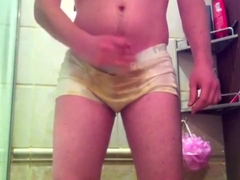 Piss and cum in dirty underwear