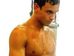 Sexy Boy Tom Daley Drenched And Showing Off His Wet Body