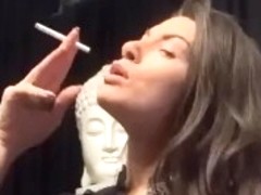 Sexy MILF Brunette smoking