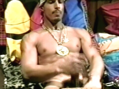 23 seconds of seeing the biggest cock then man in gold getting off