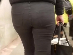 Tight ass in black jeans