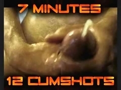 12 cumshots - CUMPILATION - biggest strapon, giant loads, groaning