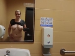 CandieCane - pissing in a dunkin donuts bathroom sink
