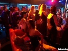 Sexy party chicks fucking in the club