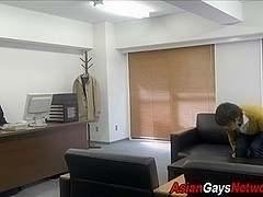 Asian office teen twinks