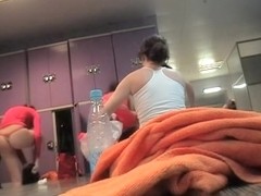 Sexy brunette doll finally showed her nudity on spy cam