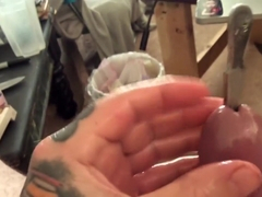 Sounding orgasm but cockring too tight to let jizz out