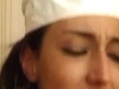 Dark Brown floozy in nurse outfit is anal drilled unfathomable