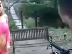 Anal on a park bench