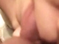 Squeezing my rack and sucking cock