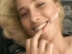 Amateur girlfriend sucks and fucks with double facial