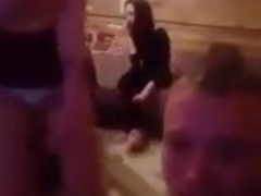 drunk teen goes crazy at a party