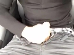 Jerking off in my car whilst talking and playing with my cum