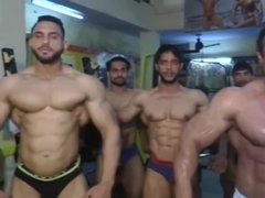 posing malaysian bodybuilder
