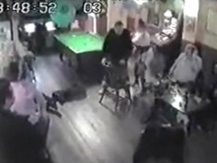 Chubby mature stripper puts on a show at the bar