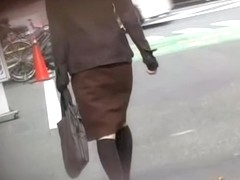 Business milf got skirt sharked while going home from work
