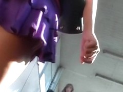 Ass up violet mini petticoat