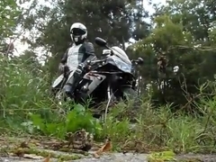 Sportsbiker wearing and cum