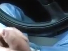 Me wanking and cumming in my car