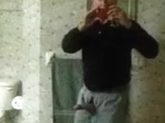 playing with my hairy old cock