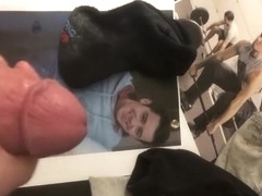 Jerking Off with Str8 Roommate's Toothbrush and Cumming on his Pic and Sock