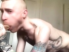 Skinny Tattooed Twink Only Takes It Raw 1