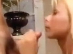 A blonde TS gets hard anal fucking!