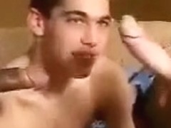 Excited for his first threesome