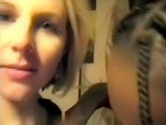 Pretty interracial lesbian females make awesome sex fun video