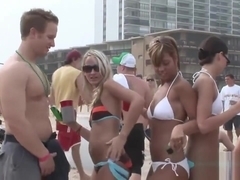 Raunchy Hotties Have Fun At The Beach