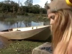 Talita Brandao Brazilian Bitch Fucking on the Lake. Anal