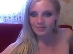 Blonde camgirl Margo55 dancing and masturbating