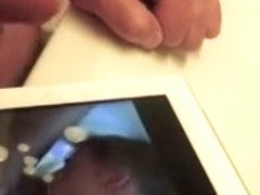 The guy wanks off on his iPad