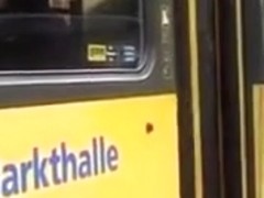 Chick shows boobs in the tram