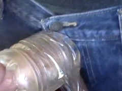shooting cum in jeans
