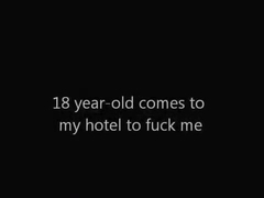 18 year-old black guy fucks me in my hotel