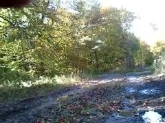 mudding an jerk-off in the wood