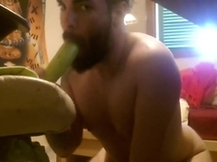 old sucking trainer video with cucumber