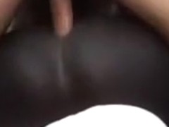 White cock shoots sperm in black ass