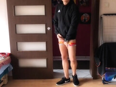 Horny boy alone in the flat