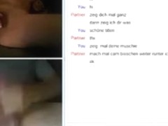 Busty teen poses and masturbates during online chat