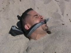 Marcus Buried At The Beach And Tickled