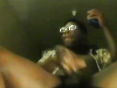 Young Black Gay Nerd Strokes BBC For Half hour til he cums
