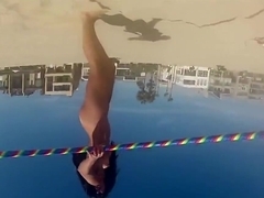 A girl willing to try on our Duct Tape Onesie