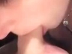 POV video of a deep throat blowjob