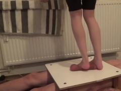 Total destruction and cockcrush my manhood with barefeet jumping -continued