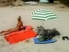 I taped two concupiscent mature hotties on the nudist beach