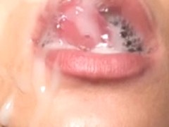 Biggest facial with closeup cum play