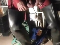 nlboots - jerking off in rubber waders, union dress, weight